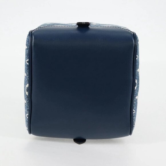 LOUIS VUITTON Monogram Denim Square bag Hand Bag Blue - Picture 5 of 16